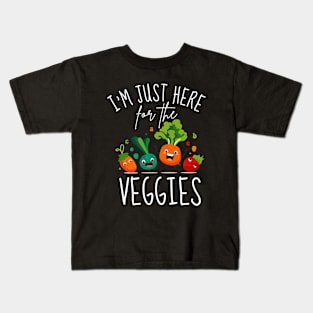 I'm Just Here For The Veggies Funny Kids T-Shirt